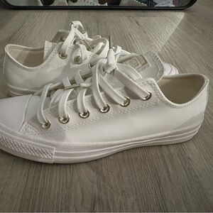 Converse White Canvas Low-Top Sneakers